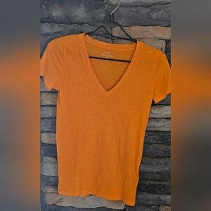 J. Crew Factory EUC Orange Slub Cotton Tee
